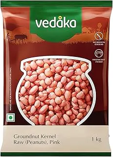 Amazon Brand - Vedaka Raw Peanuts, Pink, 1kg whole natural