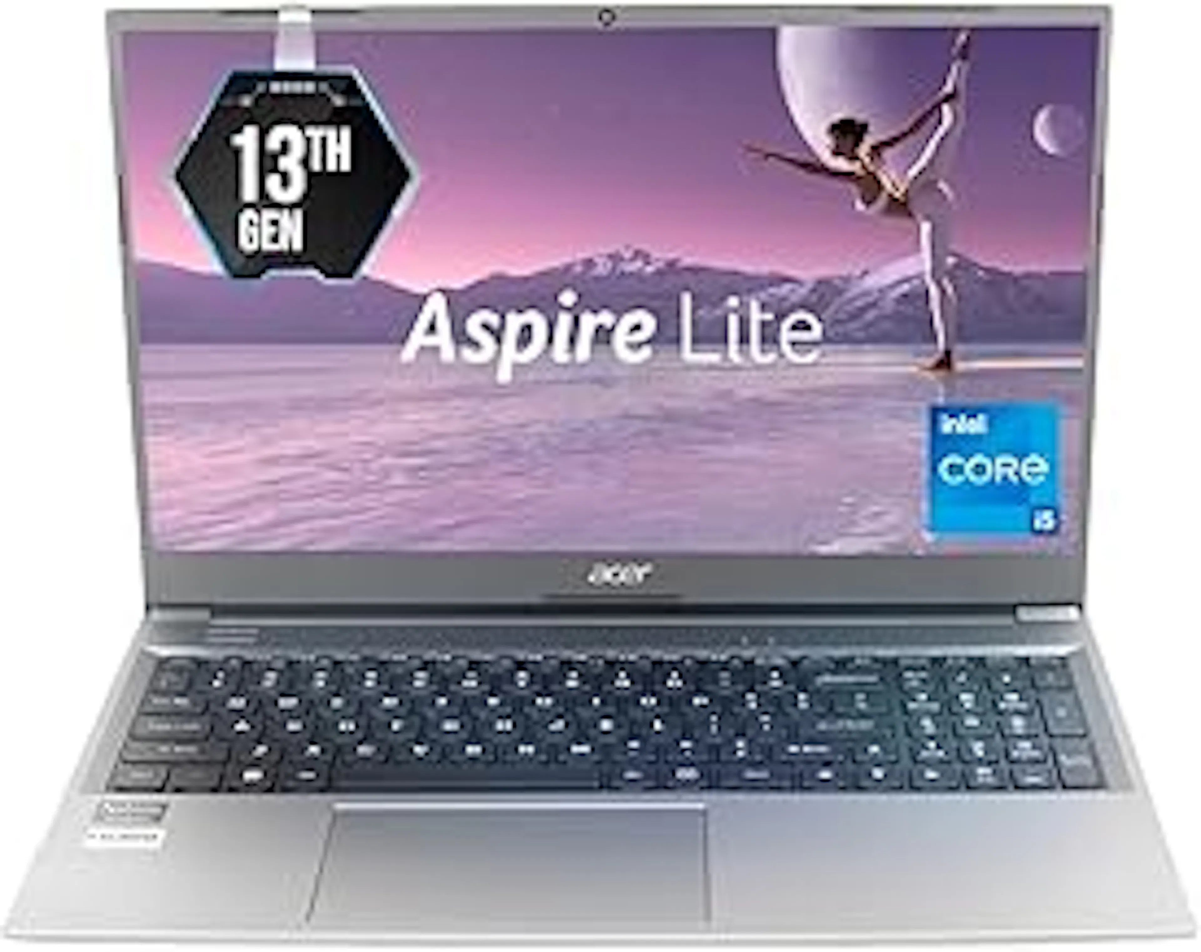 Aspire Lite 13th Gen Intel Core i5-1334U, Office 2024 + M365 Basic, 16 GB RAM/512GB SSD,Full HD, 15.6"/39.62 cm, Win 11 Home, Steel Gray, 1.59 KG, AL15-53, Metal Body, Thin and Light Premium Laptop