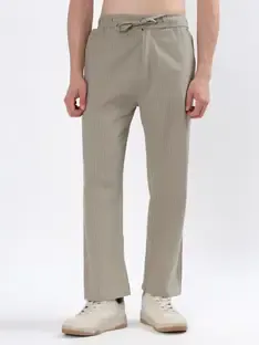 Baksh collection Relaxed Men Grey Trousers