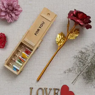 LoveGift Artificial Flower, Message Pills Gift Set