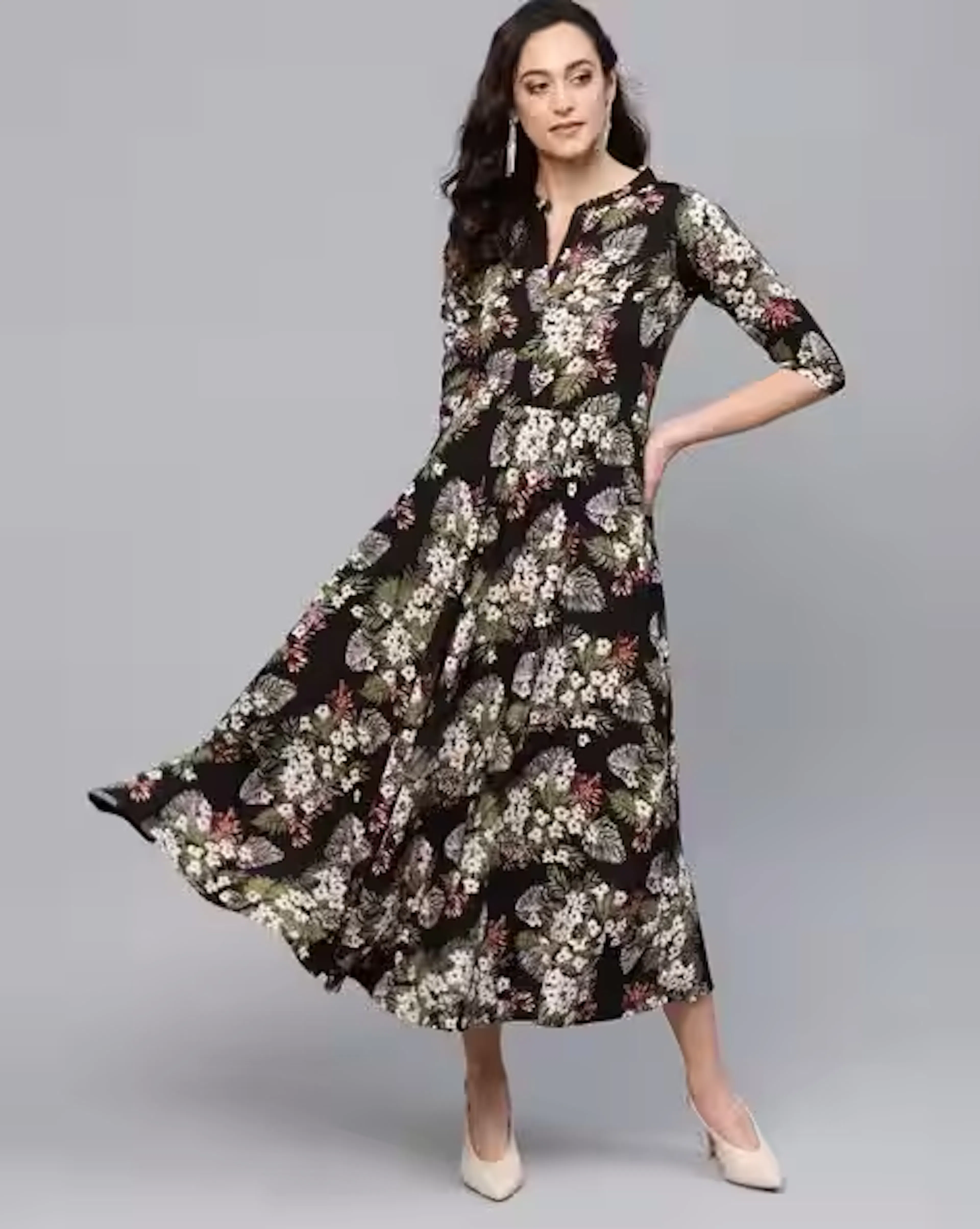 Floral A-line Dress