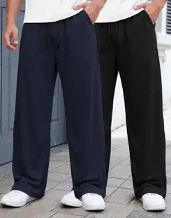 MADBROS Solid Men Dark Blue, Black Track Pants