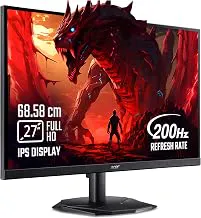 AcerNitro KG271 X1 27 Inch IPS Full HD Backlit LED Gaming Monitor I 0.5 MS Response I 200Hz Refresh Rate I SRGB 99%, HDR 10 I 2xHDMI, 1xDP I Stereo Speakers I AMD FreeSync Premium I Eye Care (Black)