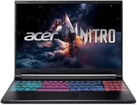 AcerNitro V 16S AI, AMD Ryzen 7 260 Octa-core Processor, RTX 5060-8 GB GDDR7, 16 GB/1 TB,WUXGA IPS, 16.0"/40.64 cm, 180 Hz, Win 11 Home, Obsidian Black, 2.1 kg, ANV16S-41, RGB KB, Gaming Laptop