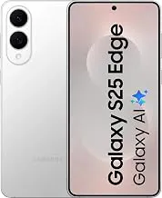 SamsungGalaxy S25 Edge 5G (Titanium Silver, 12GB RAM, 256GB Storage) | Snapdragon 8 Elite for Galaxy Processor | 200MP + 12MP Dual Rear Camera | 12MP Front Camera | 3900mAh Battery | AI 5G Smartphone