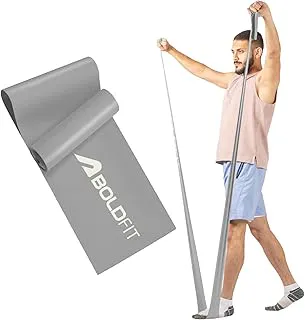 Boldfit Resistance Bands for Workout for Women Pilate Bands for Home Exercise Thera Band Toning Exercise for Gym Latex Band Theraband for Fitness, Stretching, Yoga for Men & Women ExHeavy 4.5Kg Silver