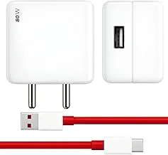 80W USB-A to Type-C Fast Charger & Cable Compatible with Oneplus/Oppo/Xiaomi/Realme/Samsung/Nothing/Poco/Motorola & Other Type C Devices