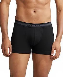 Jockey1015 Men's Super Combed Cotton Rib Solid Trunk with Stay Fresh Properties