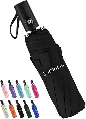 JorilisCompact Umbrella for Travel - Automatic Umbrellas for Rain & Sun Protection, Small Portable UV Umbrella for Car, Backpack, Walking, Folding Windproof Umbrellas for Kids, Women
