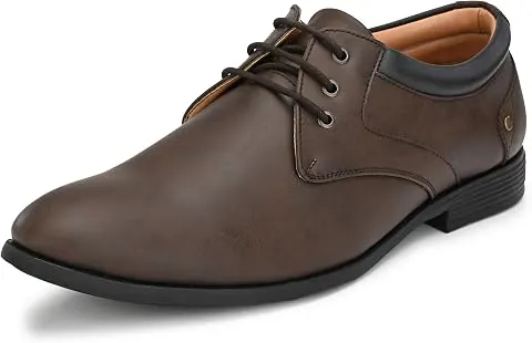 CentrinoDerby Formal Shoes for Men | Classic Lace-Up Dress Shoes | Office, Party Lightweight & Comfortable with Cushion Insole (7956)