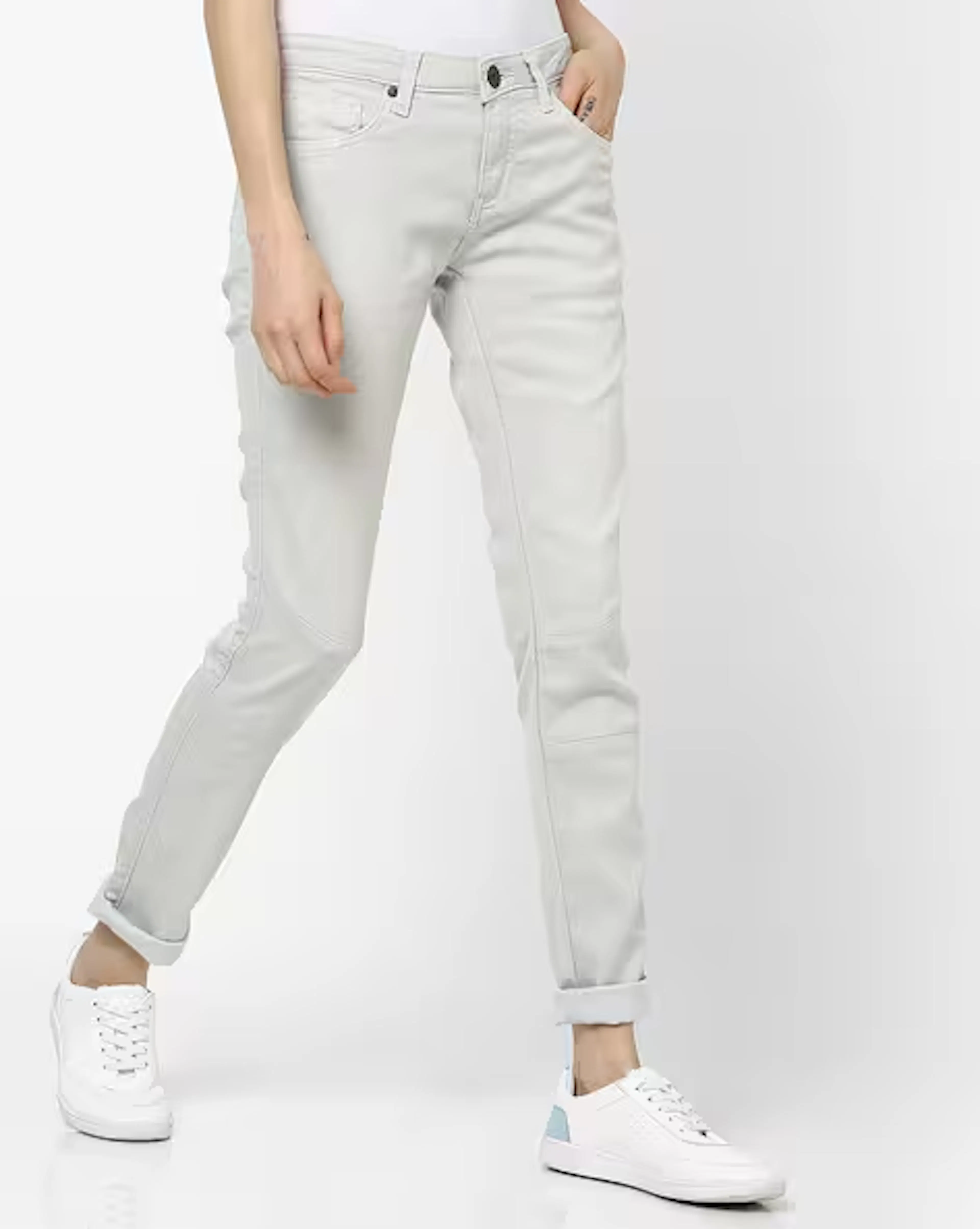 Panelled Sim Fit Jeans