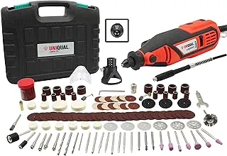 UniQual140pcs Universal Chuck Rotary Tool Kit Die Grinder with Superior Accessories |Flexible Shaft|Drill Locator|Safety Shield|Cutting|Drilling|Engraving| Industrial and DIY with 6 months warranty