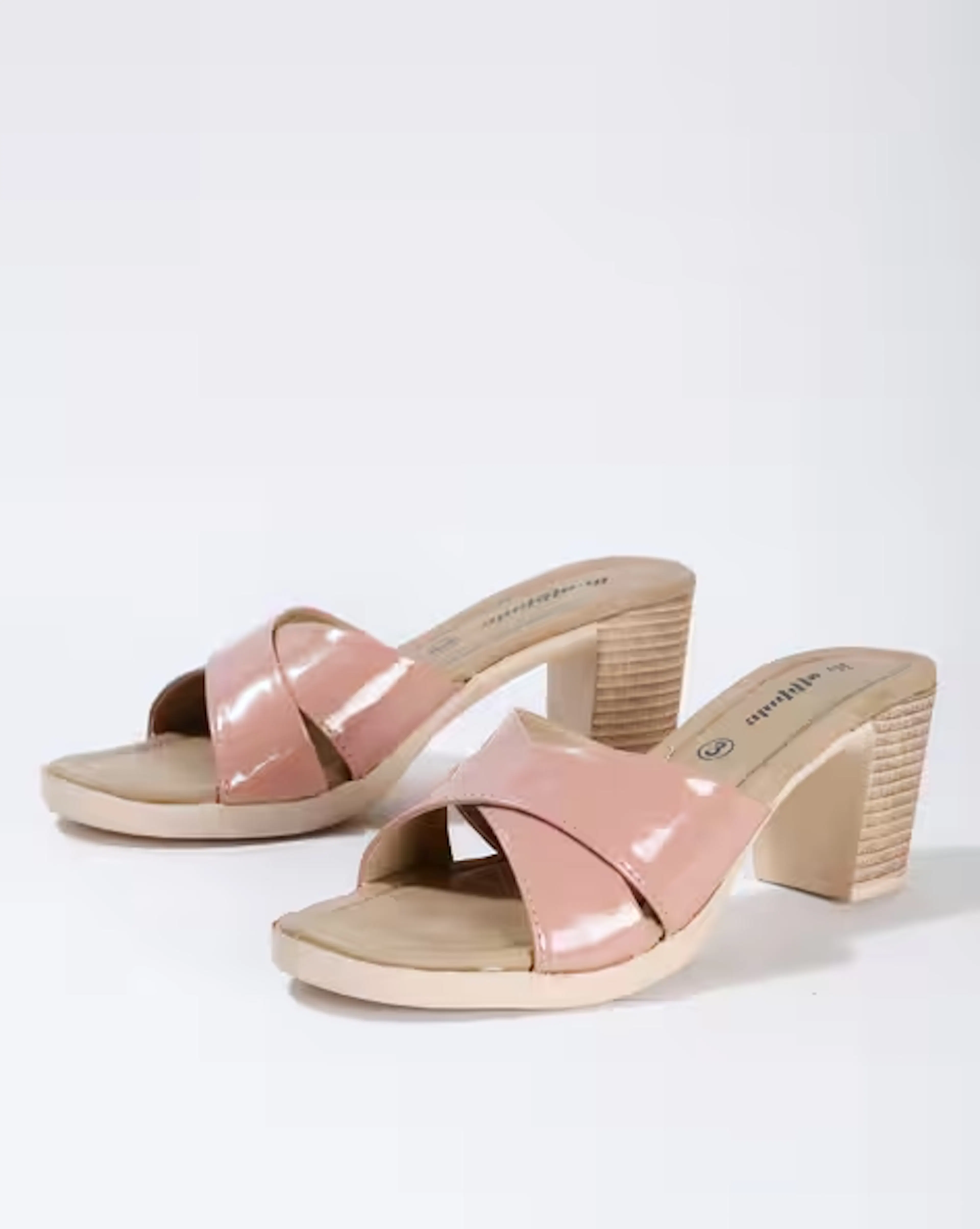 Criss-Cross Sandals with Block Heels