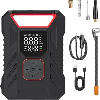 TUSA Storm Pro 10X Fastest Tyre Inflator, Inflates Tyre in 2.5 Minutes (0-33 PSI), 2 in 1 Corded & Cordless Portable Air Compressor with 150 PSI Digital Display for Cars, Bikes (1 Year Warranty)