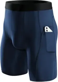 TroopLine Solid Men Dark Blue Tights