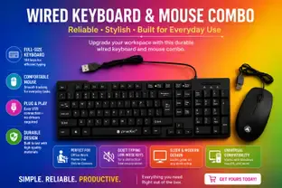 Nirmuk FEEL + COMFY Wired USB Standard Laptop Keyboard Compatible with Desktop, iPad, Laptop, Mac, Tablet