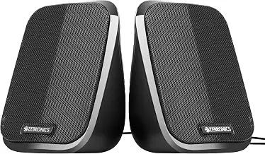 ZEBRONICS Fame, 2.0 USB Computer Speakers, 5 Watts, USB Powered, AUX, Volume Control Pod for PC, Laptops, Desktop