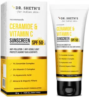 Dr. Sheth’s Sunscreen - SPF 50 PA++++ Ceramide & Vitamin C | SPF 50+ Pa++++| All Skin Types