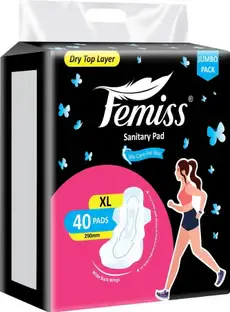Femiss Sanitary Pads for Women and Girls Trifold pads (XL-Size, 290 MM, (40 Pads Each) Sanitary Pad