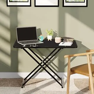 Multi-Purpose Laptop Table, Study Table| Bed Table| Adjustable Height, Portable for Office, Work Form Home | DIY Table, Easy to Assemble (Flower N)