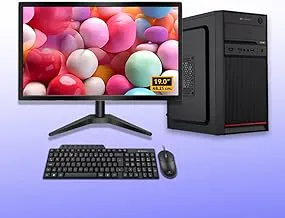 Core i5 Assembled Desktop PC (16GB RAM, 512 SSD, Windows 11 Home, MS Office, 19'' Monitor, Black, DDR3, Ready-to-Use PC)