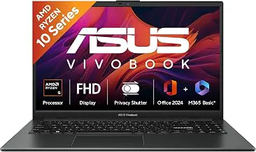 ASUSVivobook Go 15 (2026),AMD Ryzen 5 40, AMD Radeon iGPU, 16GB RAM, 512GB SSD, FHD, 15.6"(39.6 cm),Windows 11,M365 Basic(1 Year)* Office 2024,Mixed Black,1.63 Kg,E1504FA-BQ2116WS,Thin & Light Laptop