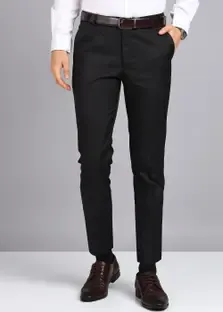 vintagevibe Regular Fit Men Black Trousers