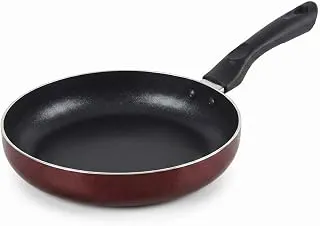 CELLO Aluminium Non-Stick Induction Base Deep Tapper Frying Pan For Kitchen 22 CM Brown | PFOA Free & Dishwasher Safe, Gas Stove & Induction Compatible | For Sauteing Stir-Frying Searing Browning Food Aluminium