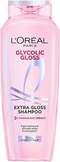 L'Oreal Paris Glycolic Gloss Shine Boosting Shampoo, Powered By 3% Glycolic Acid, For Dull Hair, Restores Hair Quality Gives 3X More Gloss, 200Ml Floral