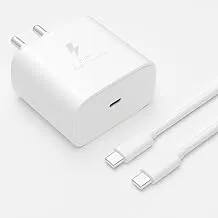 [Orginal] Samsung 45W C-Type Super-Fast Charger Adapte & Cabler for Galaxy S25/S25 Plus/S25 Ultra/S24/23/22/21 (Ultra/Plus/FE) A56/Note 20/S10 5G/9/8/M16 (S/A/F/M Series) USB C PD 3.0 Charge Adapter