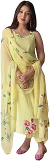 GoSriKiWomen’s Viscose Straight Kurta Set | Lightweight Ethnic Wear for Daily & Festive Use, Kurti Set for Woman | Elegant Suit Set for Women Cotton | Women Kurta Sets with Dupatta Cotton