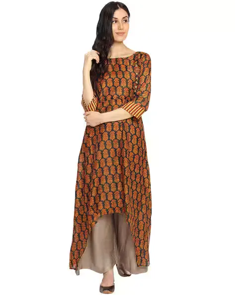 Floral Print A-line Kurta