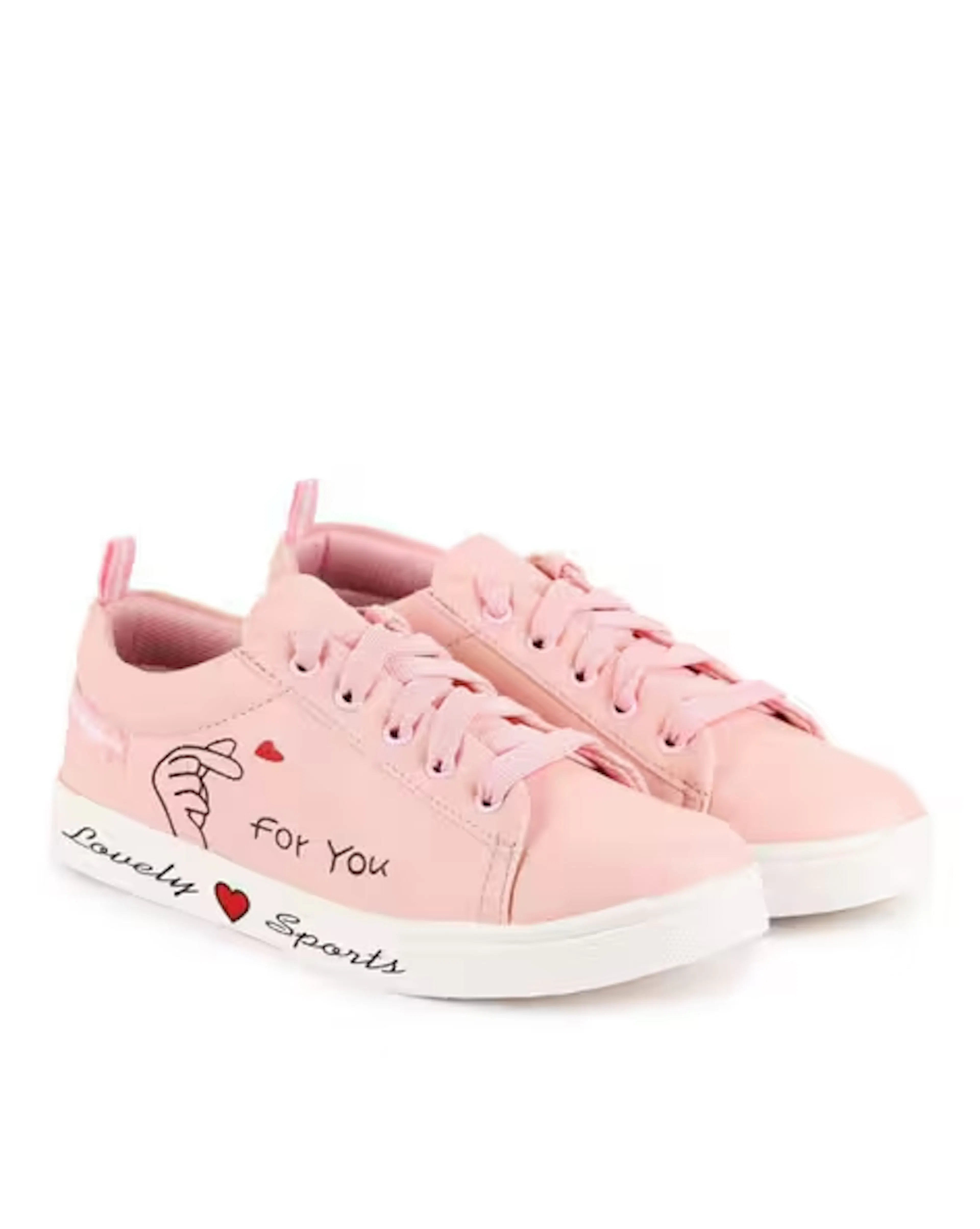 Typography Print Lace Up Casual Shoes