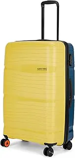 Nasher MilesNicobar Hard-Sided Polypropylene Check-in Luggage Yellow and Navy Blue 28 inch |75cm Trolley Bag