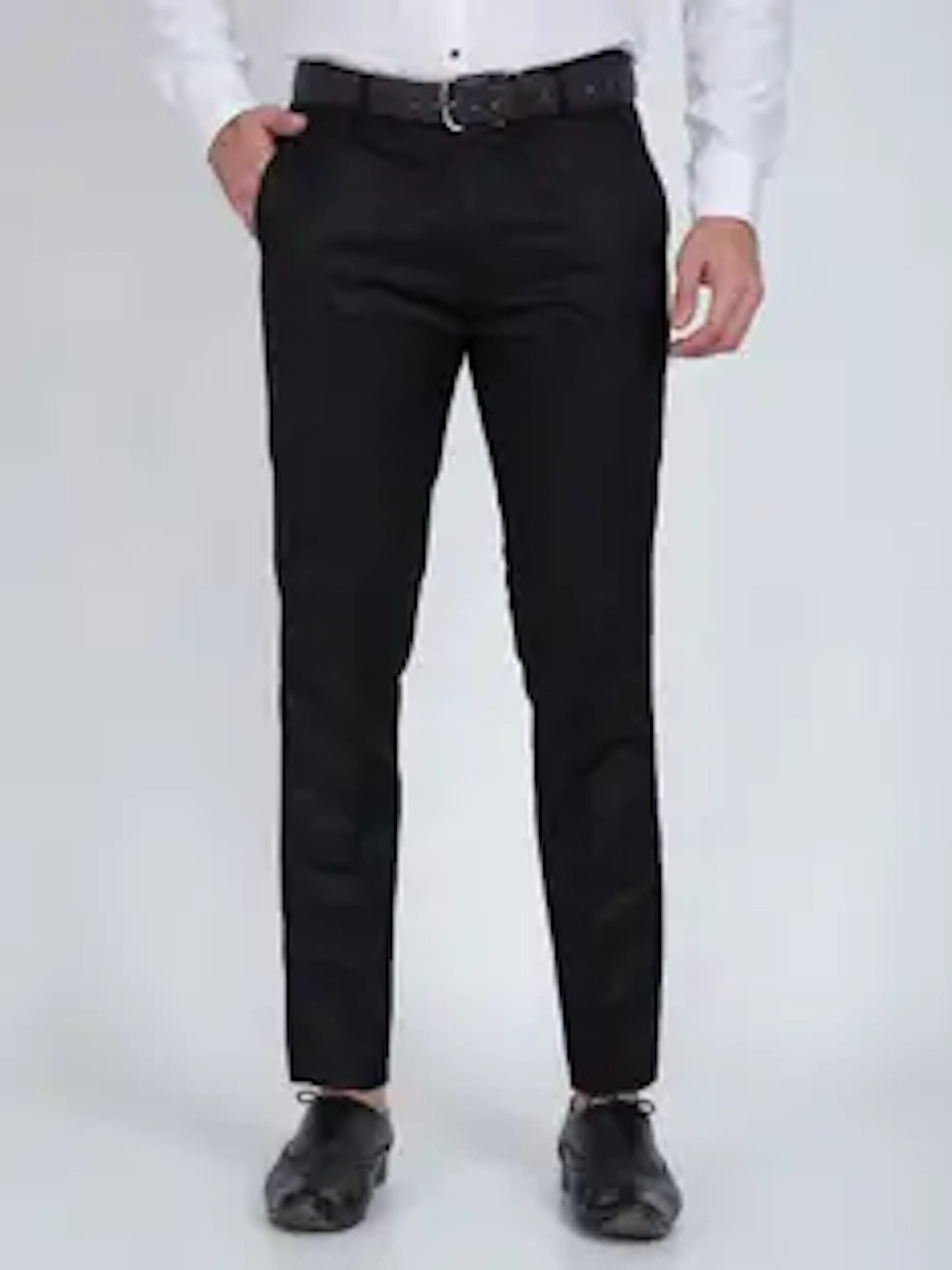 CYPHUS Regular Fit Men Black Trousers
