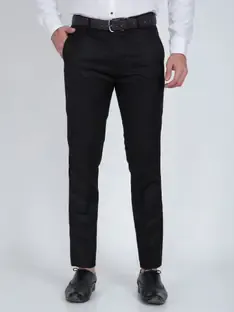 CYPHUS Regular Fit Men Black Trousers