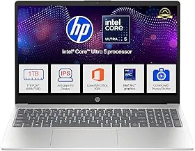 HP15, Intel Core Ultra 5 125H (16GB DDR5, 1TB SSD) FHD, IPS, 15.6''/39.6cm, Win11, M365 Basic(1yr)*Office24, Silver, 1.65kg, fd1354TU, Intel Arc Graphics, FHD Camera w/Shutter, AI Powered Laptop