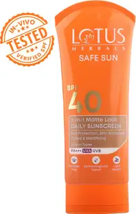 LOTUS HERBALS Sunscreen - SPF 40 PA+++ SafeSun 3in1 Matte Look Daily Tinted sunscreen