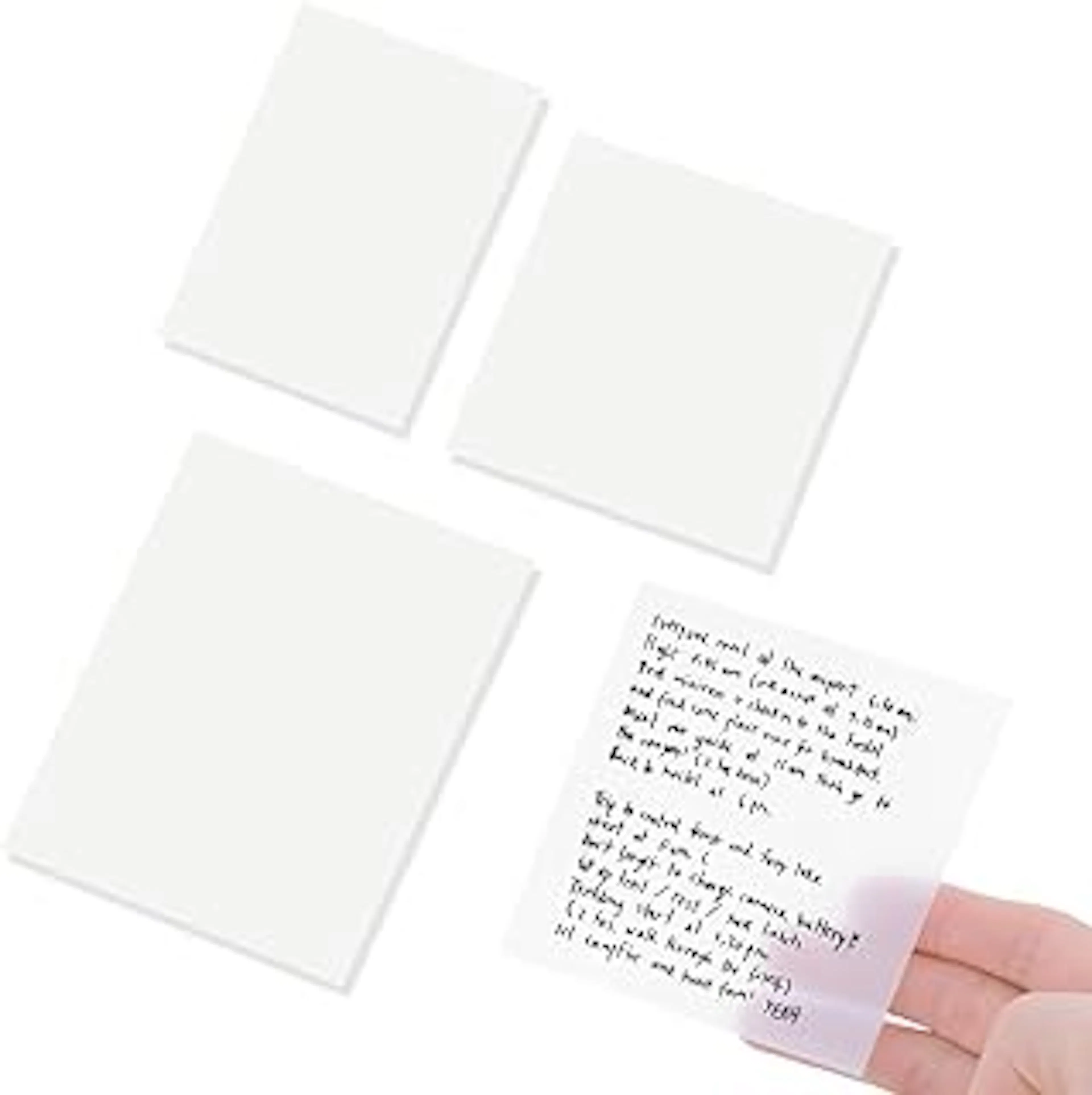 SHUTTLE ART Sticky Notes Transparent Pad | 50 Sheets Clear Waterproof Transparent Sticky Notes | Reusable Sticky Notes Pad for Books, Study, Office & Aesthetic Stationery