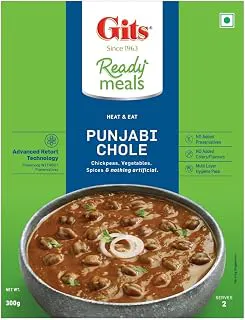 Gits Ready to Eat Punjabi Chhole, Pure Veg, Heat and Eat, Microwaveable, 300g