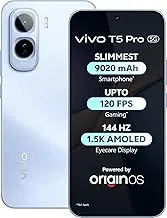 vivoT5 Pro 5G (Glacier Blue, 8GB RAM, 128GB Storage) | 50MP Camera | 6.83" FHD+ AMOLED Display | Snapdragon 7s Gen 4 | 9020mAh Battery