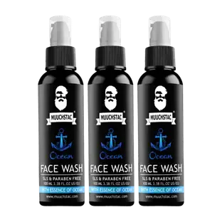MUUCHSTAC Ocean for Men, Anti Acne & Pimple, Skin Brightening, All Skin Types Face Wash