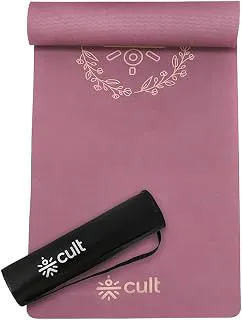 CULT Yoga Mat for Woman & Yoga Mat for Man | 10mm Extra Thick Workout Mat for Home Gym | Anti-Slip Exercise Mat for Knee & Joint Protection | Durable Fitness Mat for Kids & Adults (Maroon)