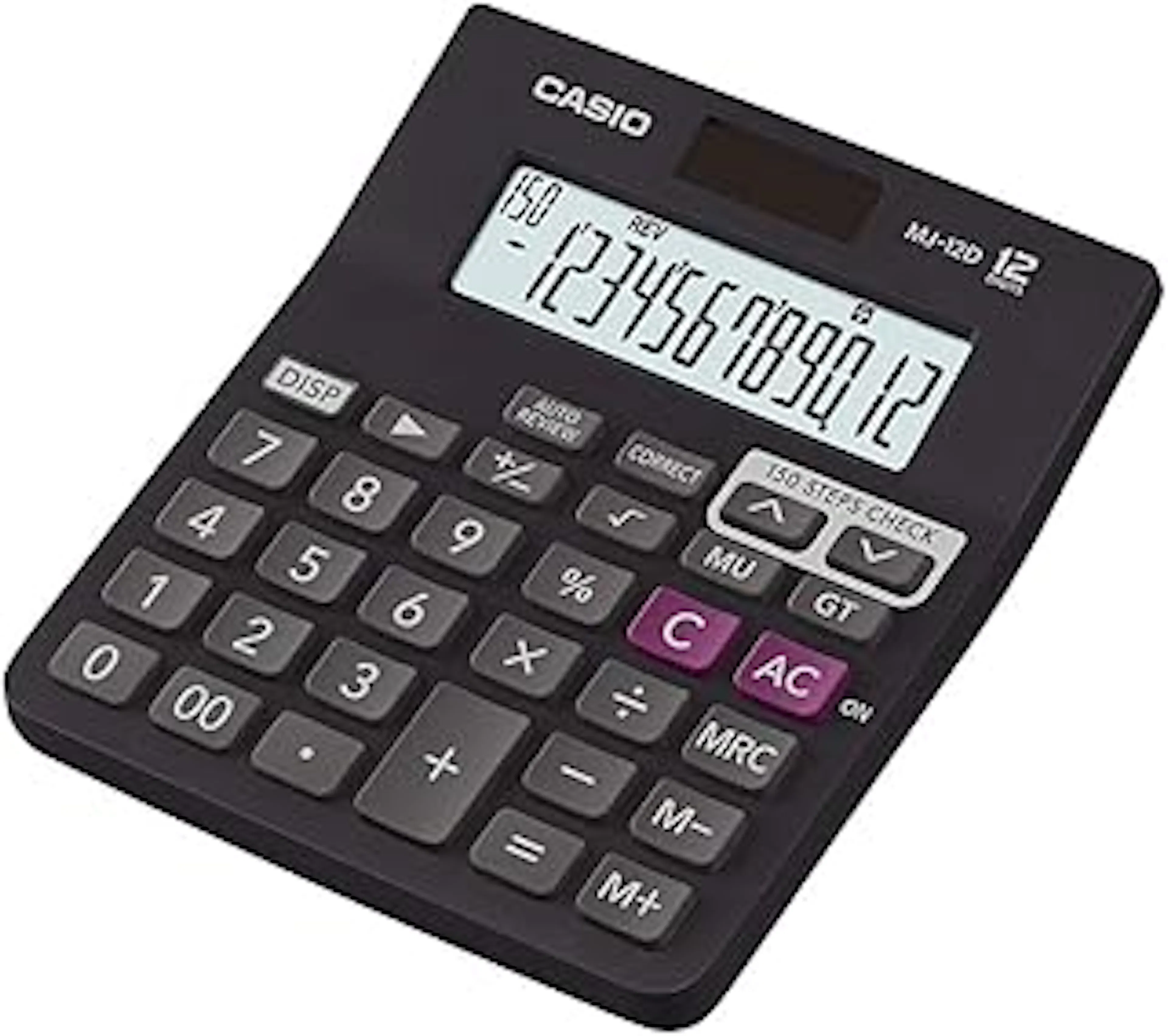 Casio MJ-12D 150 Steps Check and Correct Desktop Financial Calculator, Black