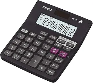 Casio MJ-12D 150 Steps Check and Correct Desktop Financial Calculator, Black