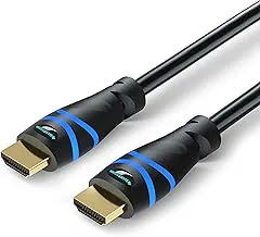 BlueRigger 8K HDMI 2.1 Cable (6FT, 8K 60Hz HDR, 4K 120Hz, High Speed 48Gbps with Ethernet, eARC, 3D, HDCP 2.3) - Compatible with PS5, Xbox, Roku, Apple TV, Switch, PC