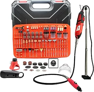UniQual200W Universal Chuck 215pcs Rotary Tool Die Grinder Kit with Flexible Shaft|Stand|Professional|Engraving|Carving|Sanding|Cutting|Drilling|Industrial & DIY projects|6 months warranty
