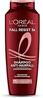 L'Oréal Paris Anti-Hair Fall Shampoo, Reinforcing & Nourishing for Hair Growth, For Thinning & Hair Loss, With Arginine Essence and Salicylic Acid, Fall Resist 3X, 180 ml Fresh
