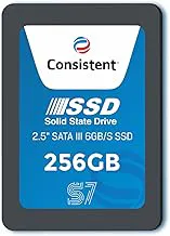 Consistent SSD 256GB 2.5 Inch SATA Internal SSD - Read: 550MB/s & Write: 500MB/s - Solid-State Drive 5 Year Warranty (256, GB)