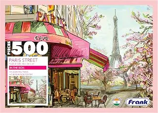 Frank Paris Street 500 Piece Jigsaw Puzzle for Adults & Kids Above 10 Years | Fun and Challenging Having Realistic Illustrations | Puzzle Games for Focus, Memory and Stress Relief, Gifts for Teenagers